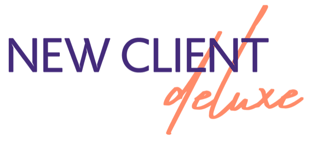 Pilates new client logo from REALZ Pilates in the colors purple and orange.