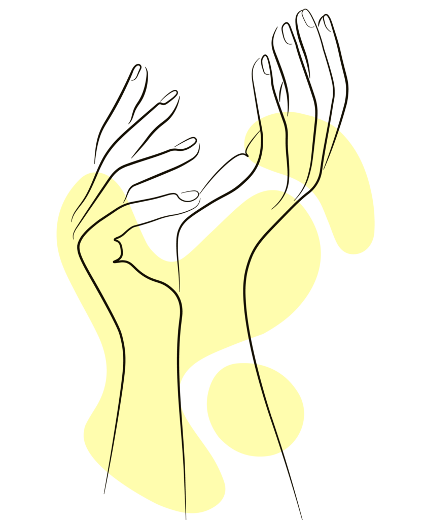 Illustration of two hands